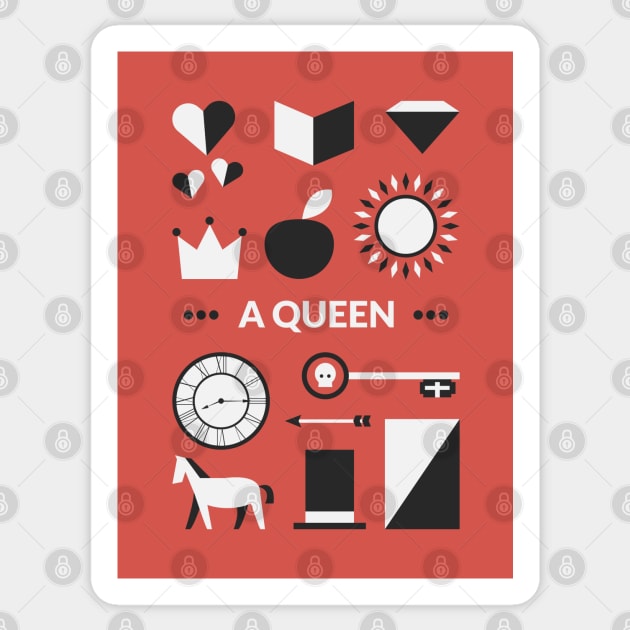 Once Upon A Time - A Queen Sticker by Red